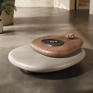 Table basse moderne de designer rotative et durable, miroir, style rétro luxueux, populaire pour salon, créative, irrégulière, en <span class=keywords><strong>bois</strong></span> - Product Image 1