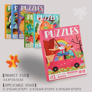 Vente en gros de livres magnétiques pour enfants activités d'apprentissage jeu de voyage puzzle animal dinosaure puzzle magnétique pour les tout-petits - Product Image 4