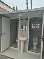 Vente en gros de toilettes pour l'extérieur en conteneur mobile sur un chantier de construction public préfabriqué