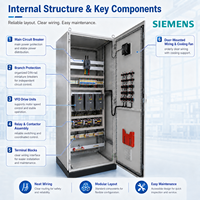 Caja de Distribución Eléctrica Premium para Controles Industriales con Componentes Siemens para Tratamiento de Superficies