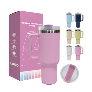 Taza de Viaje Personalizada de Acero Inoxidable de Doble Pared de 40 oz, Vaso Térmico de Aventura con Asa, Taza de Metal Aislada al Vacío - Product Image 1