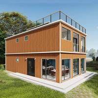 Maisons préfabriquées en conteneurs personnalisées, villas duplex assemblées, structure en acier, restaurant, prix bas