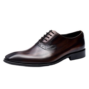 Pointed Toe Oxfords Genuine Leather Men Shoes Rubber Outsole Career All Seasons Drop Shipping - Product Image 1