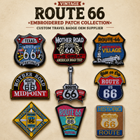 Écussons brodés personnalisables à motif de monuments américains rétro pour vêtements, sacs à dos et badges décoratifs