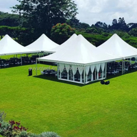 Carpa de Jardín para Eventos Deportivos, Carpa Impermeable de PVC para Bodas y Fiestas, Carpa de Aluminio para Ferias Comerciales y Exposiciones de 6x6, 8x8, 10x10m