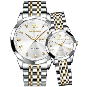 <span class=keywords><strong>Montre</strong></span> de couple tendance, <span class=keywords><strong>montre</strong></span> de luxe en acier inoxydable, étanche, lumineuse, cadeau pour la Saint-Valentin, <span class=keywords><strong>montre</strong></span>-<span class=keywords><strong>bracelet</strong></span> à quartz pour amoureux - Product Image 2