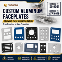 Fabrication sur mesure de tôles métalliques, plaque frontale en aluminium anodisé, découpe au laser, gravure, OEM