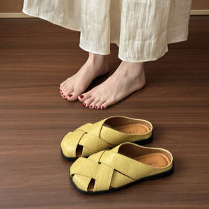 รองเท้าลำลองผู้หญิงรองเท้าส้นแบนรองเท้าลำลองแฟชั่นผู้หญิงรองเท้าส้นเตี้ยแบบผูกเชือก2025ระบายอากาศได้ใส่ในฤดูร้อน - Product Image 3