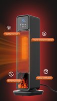 Calentador de Aire Portátil PTC Nuevo de Fábrica con Pantalla Táctil + Control Remoto, Ahorro de Energía para Calefacción de Piso en Hogar y Baño