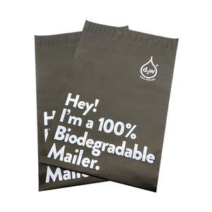 Custom logo matte black biodegradable poly mailer compostable logistic mailing shipping envelope mail bags