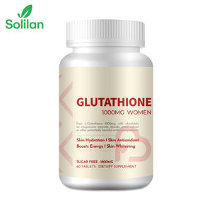 Solilan OEM vitamina C E biotina colágeno péptido glutatión suplementos blanqueamiento de la piel tableta Blanchissant - Product Image 1