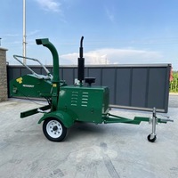 Broyeur de bois diesel Nexagrot 40HP, capacité 200 mm, broyeur industriel robuste, alimentation hydraulique pour usage municipal