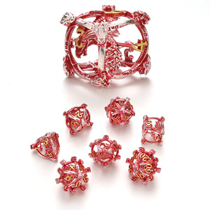 Bán buôn DND kim loại rỗng-out DICE 3D đầu rồng lập thể rồng đặt bán buôn trpg chạy nhóm bảng trò chơi - Product Image 3