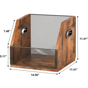 Phổ biến retro phong cách tổ chức kỷ lục Máy nghe nhạc đứng với lưu trữ Vinyl CuộN sàn CD ghi lưu trữ Giá hiển thị - Product Image 4