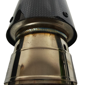 Evrensel 51mm haddelenmiş kenar karbon Fiber susturucu ipuçları egzoz egzoz borusu aksesuarları - Product Image 1