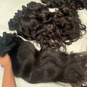 Extensions di capelli umani vergini grezzi vietnamiti all'ingrosso, ondulati, non trattati, a ricci profondi, per la scuola - Product Image 3