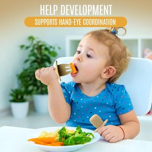 Lot de cuillères d'apprentissage en silicone souple pour bébé, sans BPA, anti-étouffement, pour la diversification alimentaire des tout-petits, vente en gros - Product Image 6