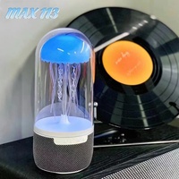 MAX113 Cadeaux personnalisables, veilleuse LED, haut-parleur sans fil en forme de méduse avec carte TF, lampe LED portable colorée RGB