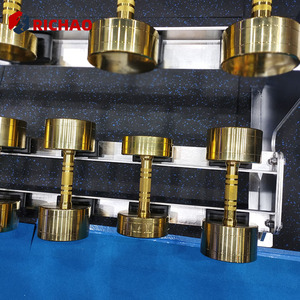 ดัมเบลแบบกำหนดเอง อุปกรณ์ฟิตเนสสำหรับยิม ชุดดัมเบลทรงกลมสีทอง น้ำหนักเป็นปอนด์ - Product Image 4