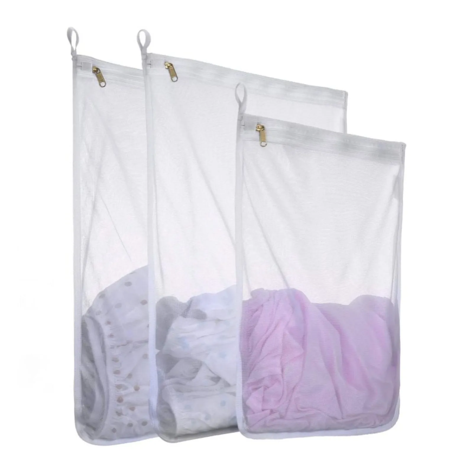 Ensemble de 3 sacs à linge en maille de bonne qualité, sac de rangement pour le lavage des vêtements
