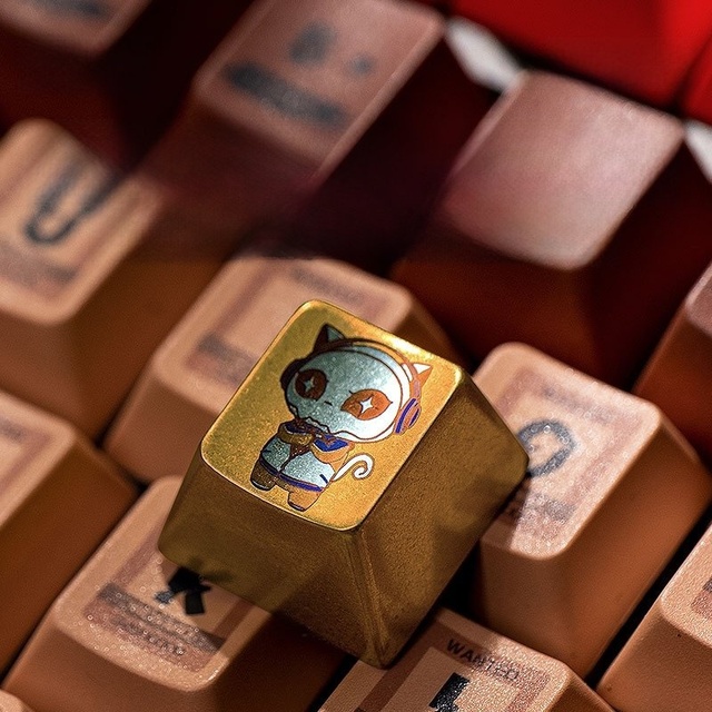 Akko 8th Anniversary Titanium Alloy Artisan Keycaps Original Commemorative Edition Single Replacement Made in China