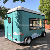 Remorque mobile pour snacks et bonbons avec cuisine complète pour la restauration rapide, hamburgers, hot-dogs, pizzas, café, chariot de bar