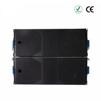 Système de sonorisation actif double 10 pouces Line Array 710W, audio PA professionnel amplifié pour événements et concerts en extérieur