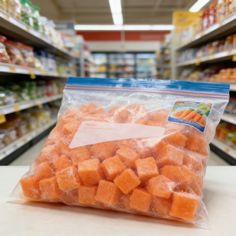 Frozen Fruit Carrot Cube Shape Processed