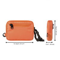Petite pochette en nylon à fermeture éclair, mini sac portefeuille, porte-cartes bancaires, porte-monnaie, porte-clés, sacs à monnaie, portefeuilles pour hommes et femmes