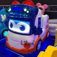 LiFun Nouvelle Machine de Jeu pour Parc d'Attractions Intérieur/Extérieur, Manège pour Enfants à Monnayeur avec Écran LCD 15 pouces en Métal, Version Anglaise