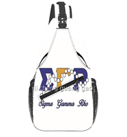 Nouveau Sac Bandoulière Personnalisé pour Hommes et Femmes, Motif Perles et Lettres Grecques, Sac de Poitrine de Voyage Extérieur, Idéal pour la Fraternité des Sœurs