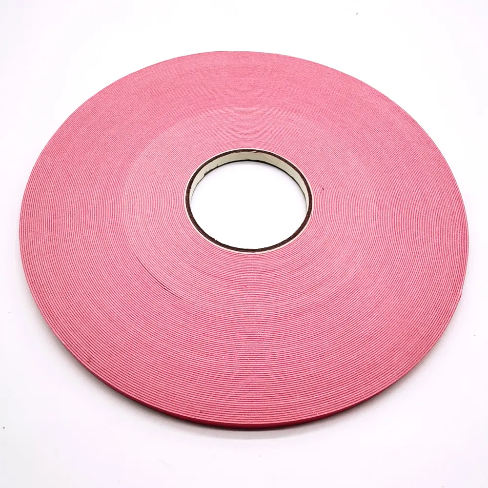 high adhesion double sided foam tape hotmelt rubber red PE foam tape
