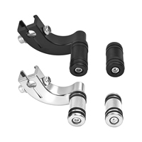 Ensemble de leviers de changement de vitesse pour moto avec pince fendue et anneaux en caoutchouc moletés pour Harley FL Softail 2018 et versions ultérieures, 2 couleurs