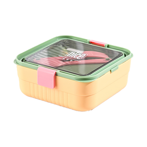 Boîte à lunch en plastique anti-fuite Bencircle B289 avec compartiments et couverts, récipient de stockage alimentaire réutilisable pour l'école et le bureau - Product Image 5
