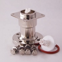 Connecteur coaxial RF à bride EIA 13/8" 1-5/8", Réceptacle à montage sur bride carrée 70 mm, Connecteur pour gros tubes