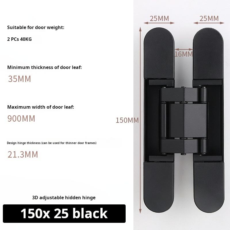 Black [150*25]-3D hinge