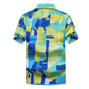 남성 캐주얼 면 하와이안 셔츠 빈티지 비치 패턴 3D 디자인 플러스 사이즈 5XL 다채로운 인쇄 안티 주름 짧은 소매 - Product Image 4