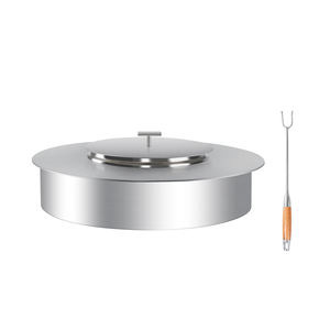 518 mm Dia 8 Litres Acier Inoxydable Bio Kamin Extérieur Rond <span class=keywords><strong>BioEthanol</strong></span> Cheminée Circulaire Rond Bio Ethanol brûleur - Product Image 2