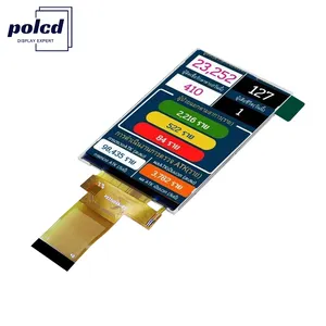 Polcd 3.5 "TFT LCD LCM Color Display IPS tech Screen 18 Bit Paralelo RGB Interface Módulo LCD de tamanho pequeno