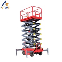 FUTLIFT – Plateforme élévatrice mobile télescopique électrique à ciseaux, mini-nacelle hydraulique, capacité 2000 kg, plateforme 18 m – Excellent rapport qualité-prix