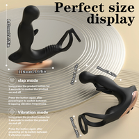 S-Hande Nouveau stimulateur de prostate télescopique pour massage et stimulation anale, avec fonction de léchage, pour anneau pénien masculin