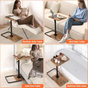 Table de canapé pour télévision, hauteur réglable à 360° ° Table d'appoint pivotante pour canapé, pour manger, ordinateur portable, canapé, lit, dîner ou espace - Product Image 4