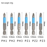 Dr. Tournevis électrique antidérapant en acier forgé Giant S2, embouts PH1/PH2/PH3/PZ1/PZ2/PZ3, personnalisable, embout cruciforme OEM
