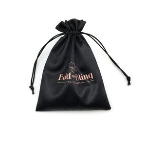 Sac à poussière en satin noir de taille standard, respectueux de l'environnement - Product Image 2