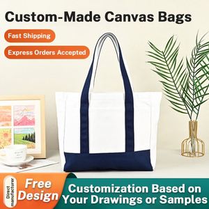 Bolsa de Mano Personalizada con Cierre de Cremallera Superior, Bolsas de Compras Personalizadas al por Mayor, Bolsa de Lona Moderna Bordada con Imagen - Product Image 5