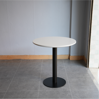 Table Ronde de Négociation Commerciale en Faux Marbre Noir pour Salle de Banquet, Vente en Gros