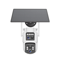 Nouvelle conception de caméra CCTV solaire à 360 degrés, double objectif, caméra solaire 4G, Ubox Pro avec détection AI H.265