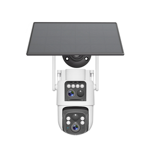 새로운 디자인 360도 배터리 태양광 <span class=keywords><strong>CCTV</strong></span> 카메라 듀얼 렌즈 4G 태양광 카메라 Ubox Pro H.265 AI 감지 기능 탑재 - Product Image 1