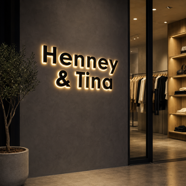 Custom LED Backlit Channel Letters 3D Metal & Acrylic Halo Lit Signage for Storefront, Office Wall & Brand Identity