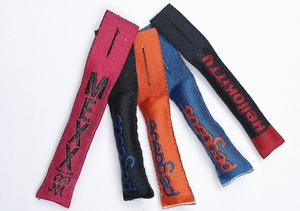 Lanke Dệt Nhãn Logo Độn Dây Kéo Kéo Đầy Dây Kéo Tab Vải Zip Pullers Với Bông Làm Đầy Mang Nhãn Hiệu Dây Kéo Đầu - Product Image 2